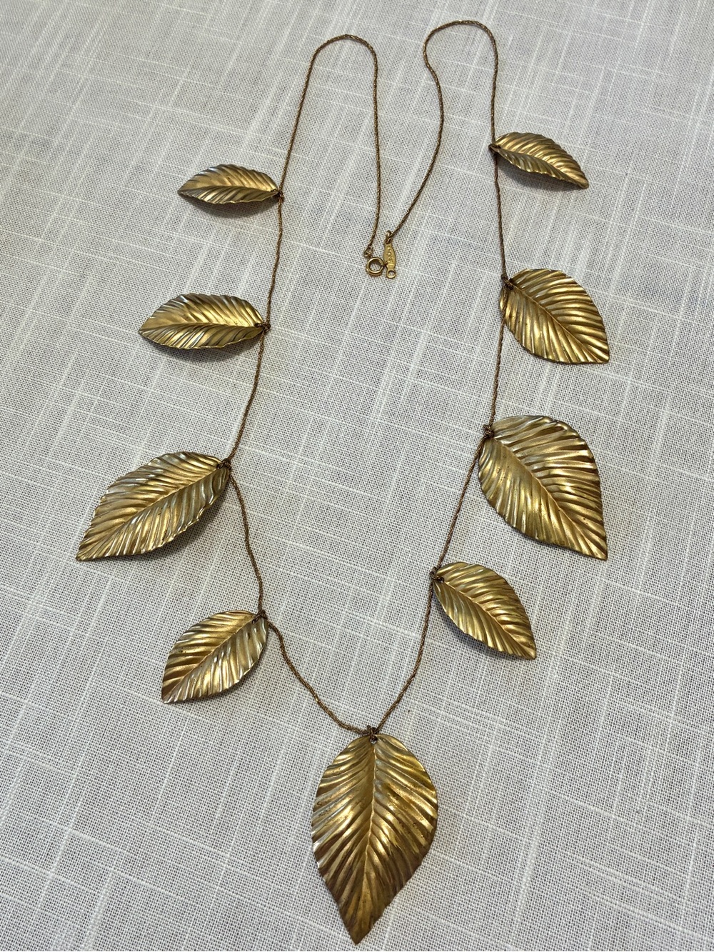 Napier 80’s Golden Leaves Vintage Necklace
